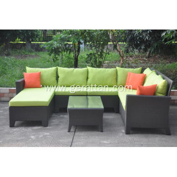 Aluminum frame green leisure sofa